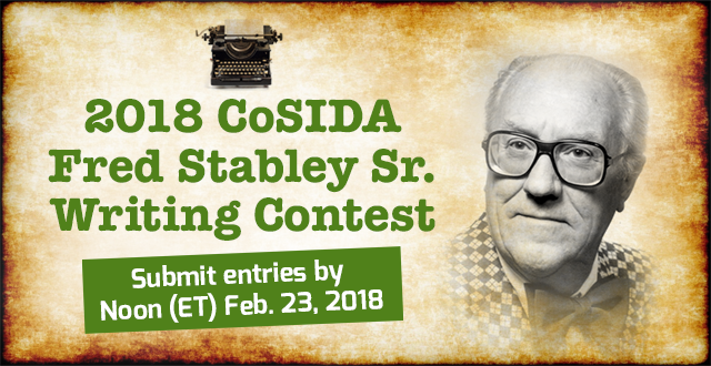 Stabley Writing Contest Open For Current CoSIDA Members: Submit Your Best Work!